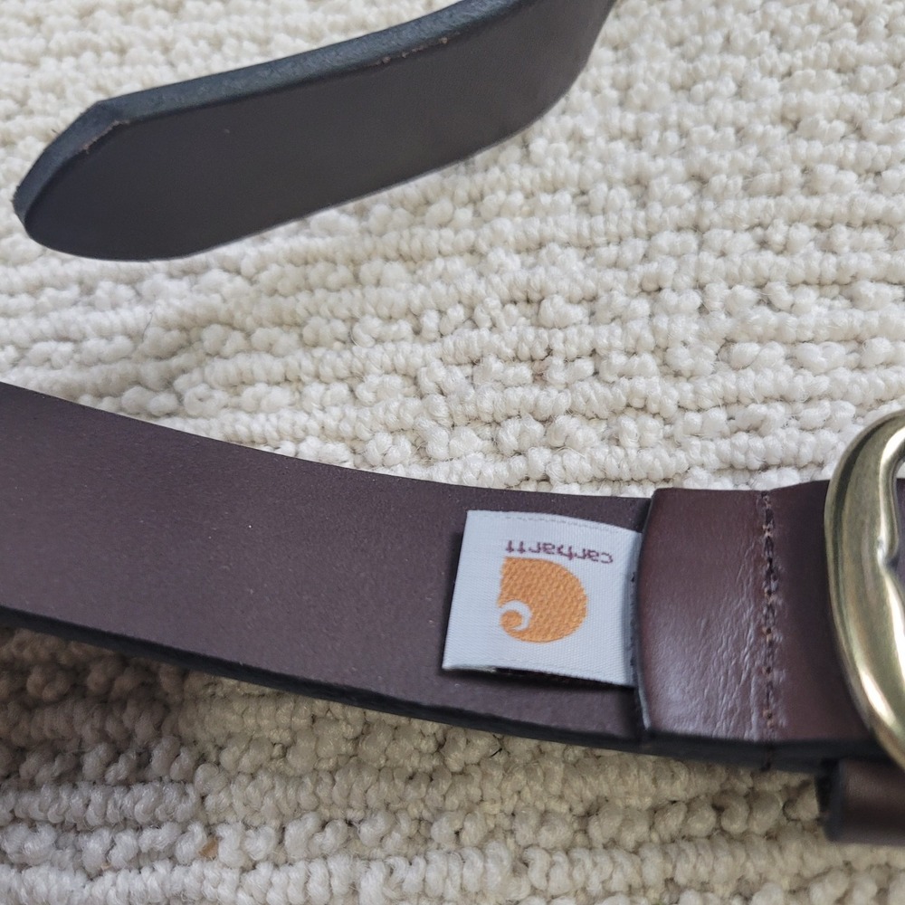Carhartt‎ Belt Men's Rugged Flex Brown XL 2212 Leather - Picture 3 of 6
